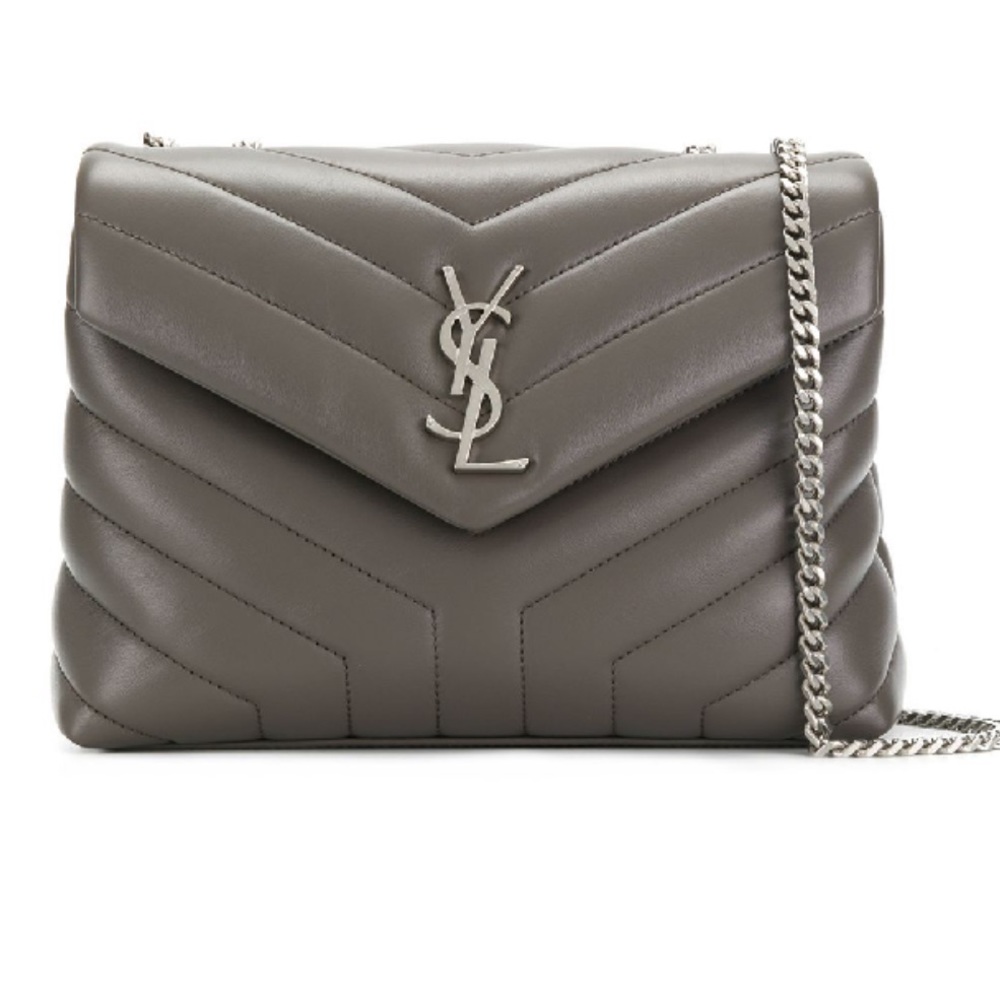 Gray Small Lou Lou Chain Bag